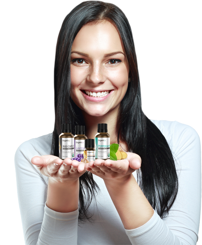 Woman with Essential Oils
