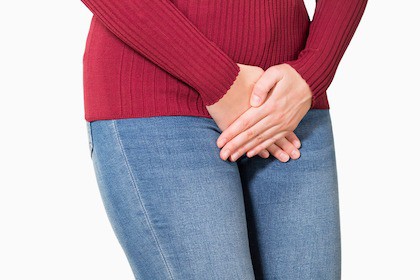  Woman suffering from yeast infection or bladder problem