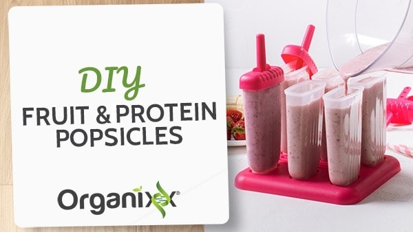 Chocolate Banana Protein Popsicles & Tropical Fruity Protein Popsicles