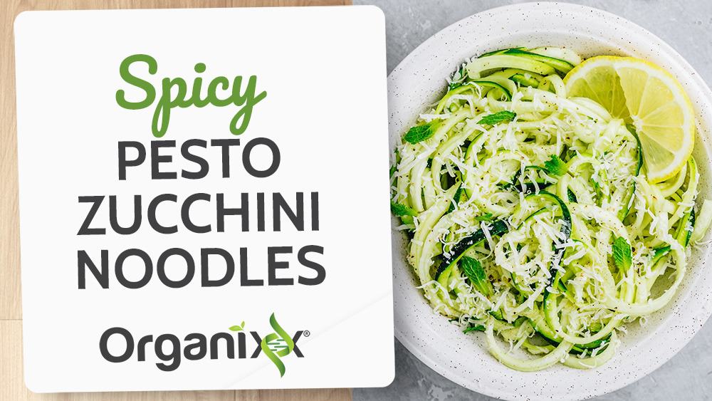 Spicy Pesto Zucchini Noodles
