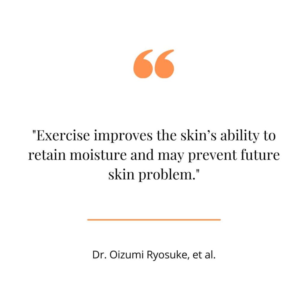 Fixing skin sagging though exercise, a quote from a study.