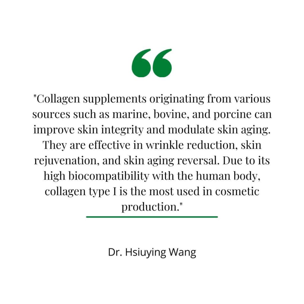 Most effective form of collagen, a quote from a study.