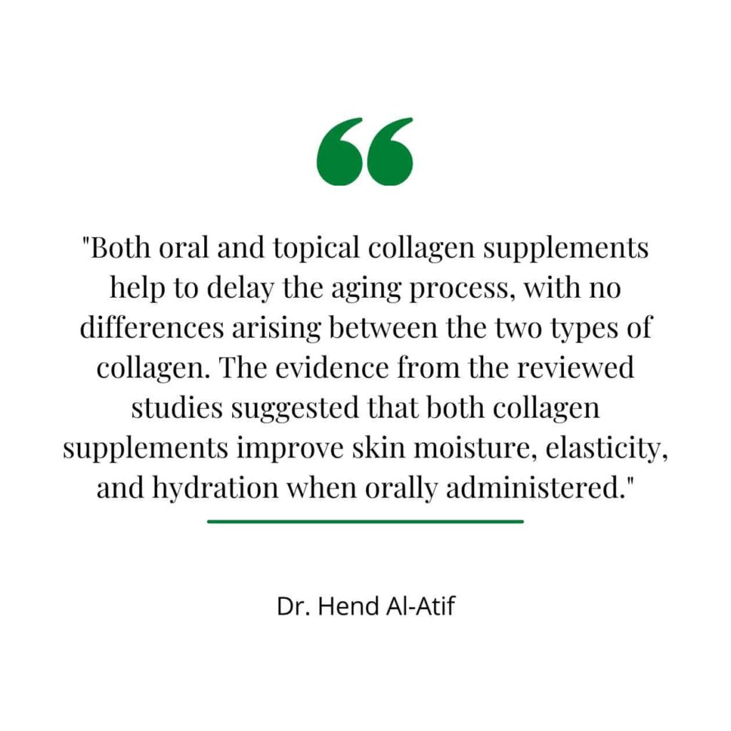 Choosing a collagen form, a quote from a study.