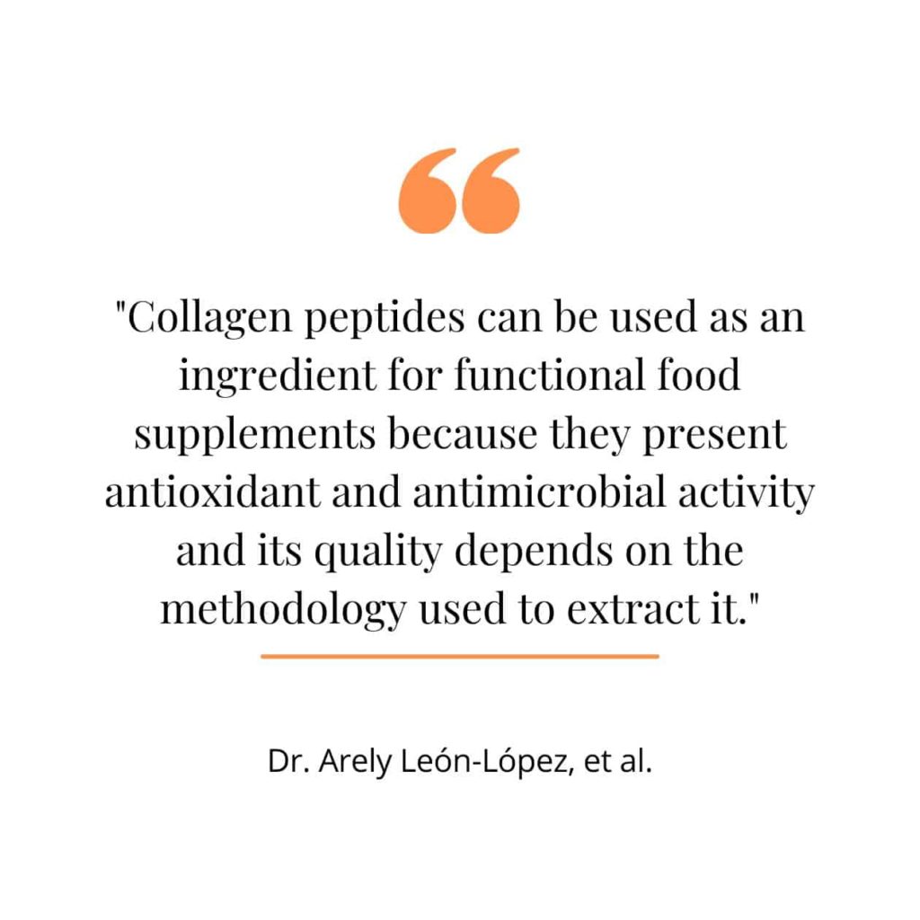 Collagen transparency, a quote from a study.