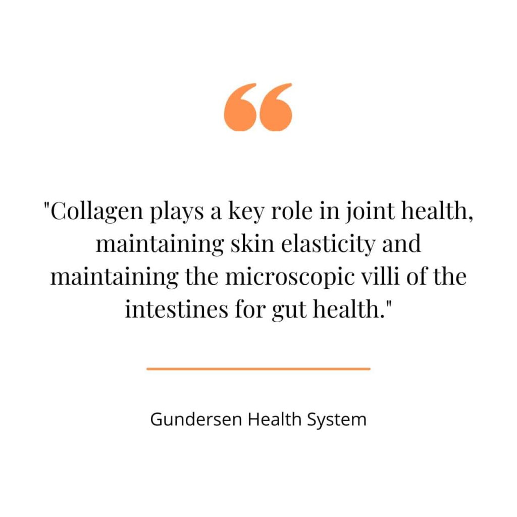 Collagen for gut health quote from Gundersen Health System.