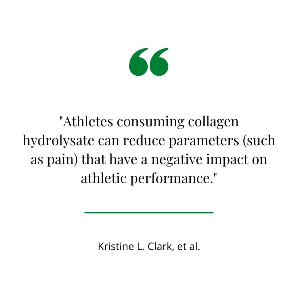 Collagen for joint pain quote from a study.