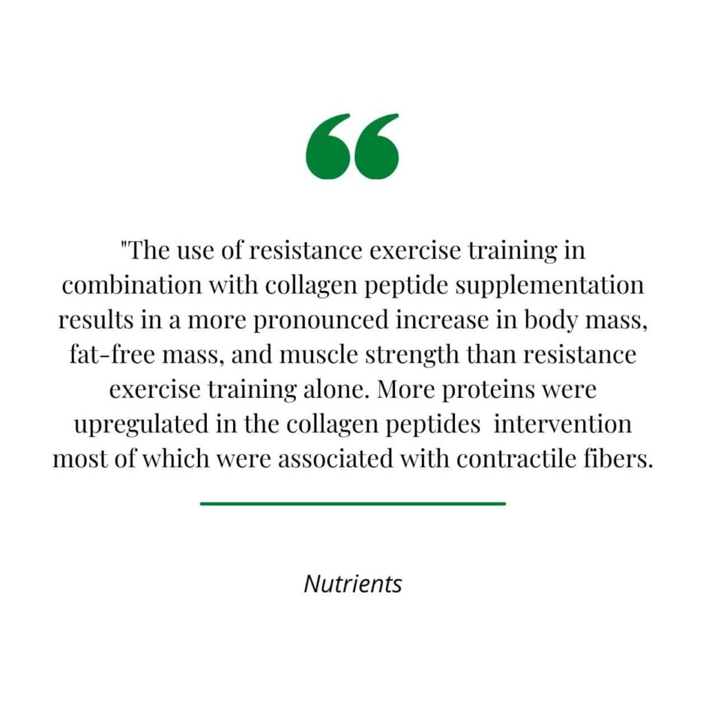 Collagen for muscle mass quote.