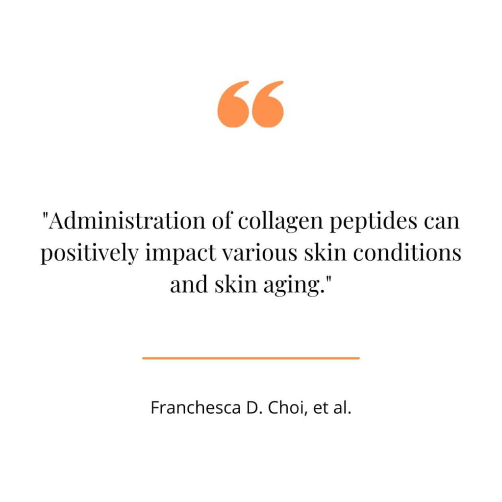 Collagen supplementation for skin hydration.