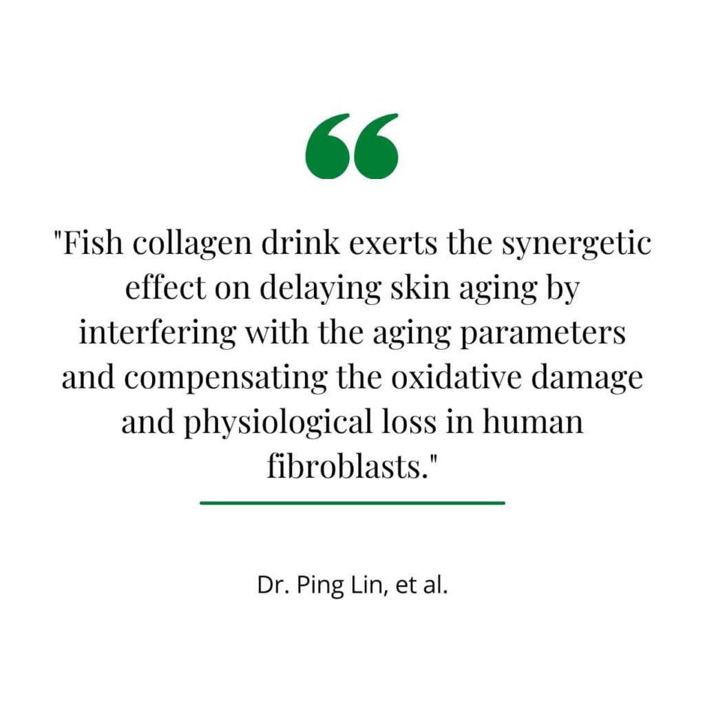 Collagen liquid or drink, a quote from a study.