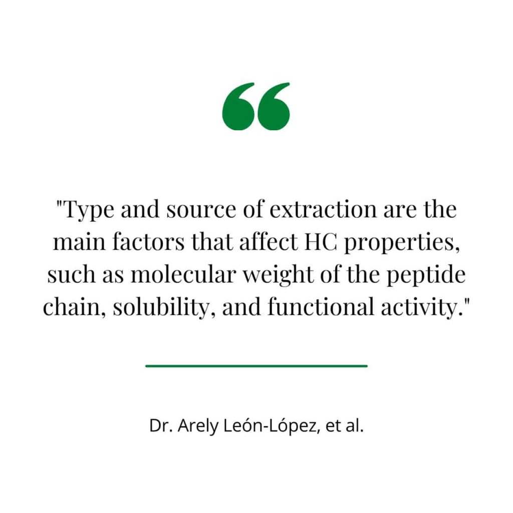 Bovine and marine collagen sources, a quote from a study.