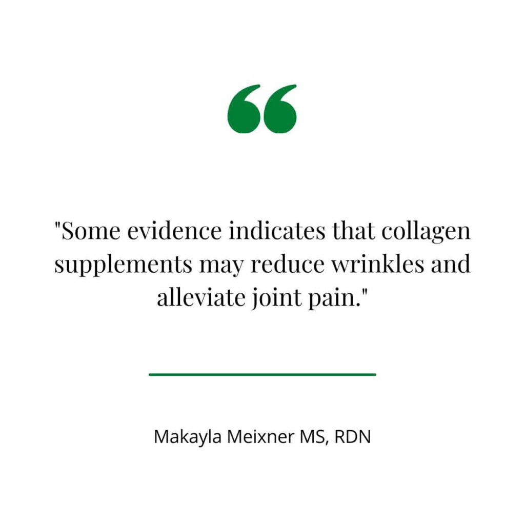 Collagen works, a quote from a study.