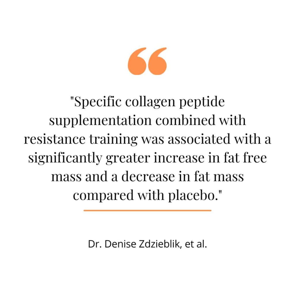 Muscles on collagen, a quote from a study.