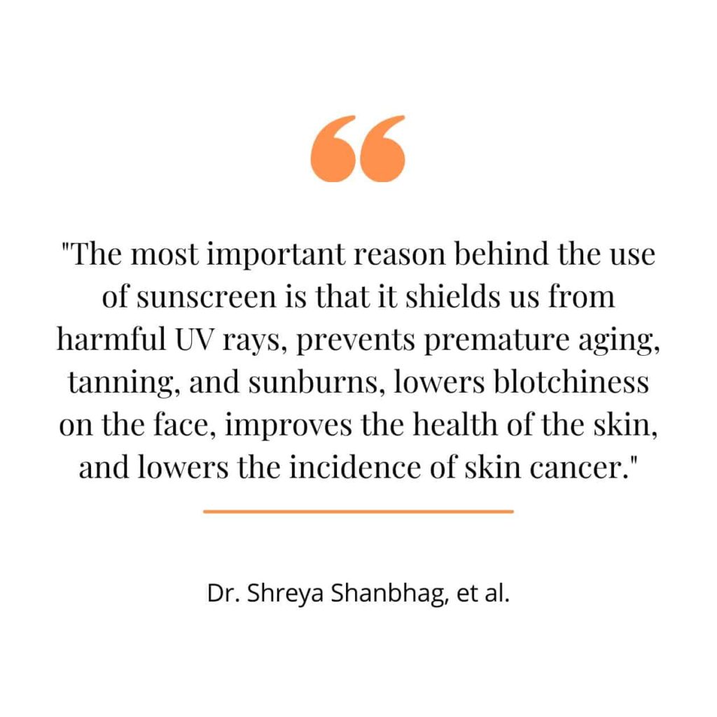Using sunscreen to boost collagen, a quote from a study.