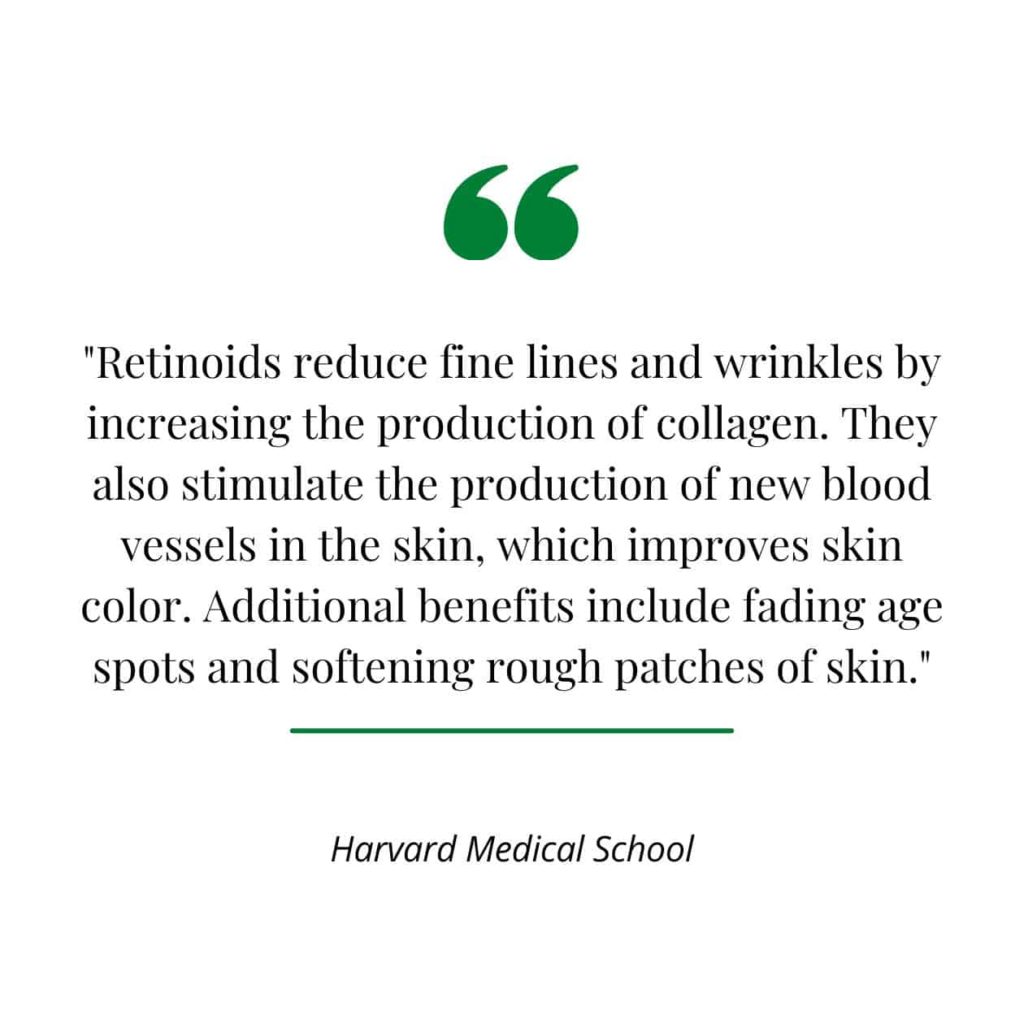 Why we need retinol, a quote from Harvard.