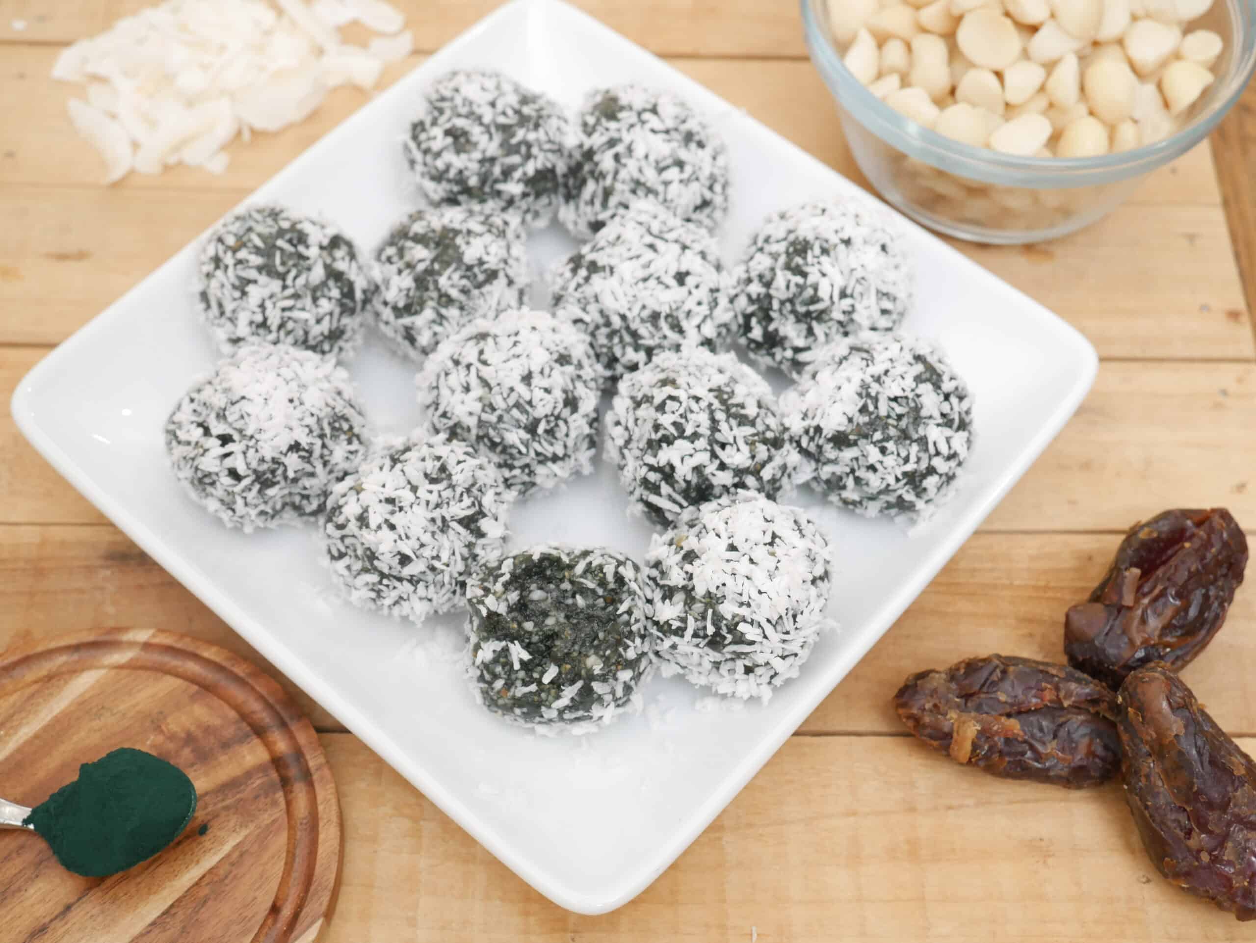 Easy Spirulina Coconut Bites Organixx