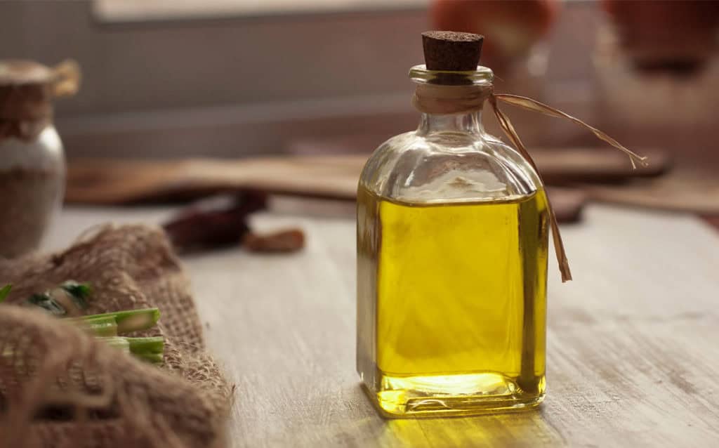 Photo showing a bottle of apricot kernel oil