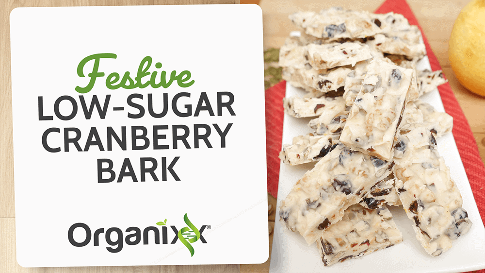 Festive Low Sugar Cranberry Bark