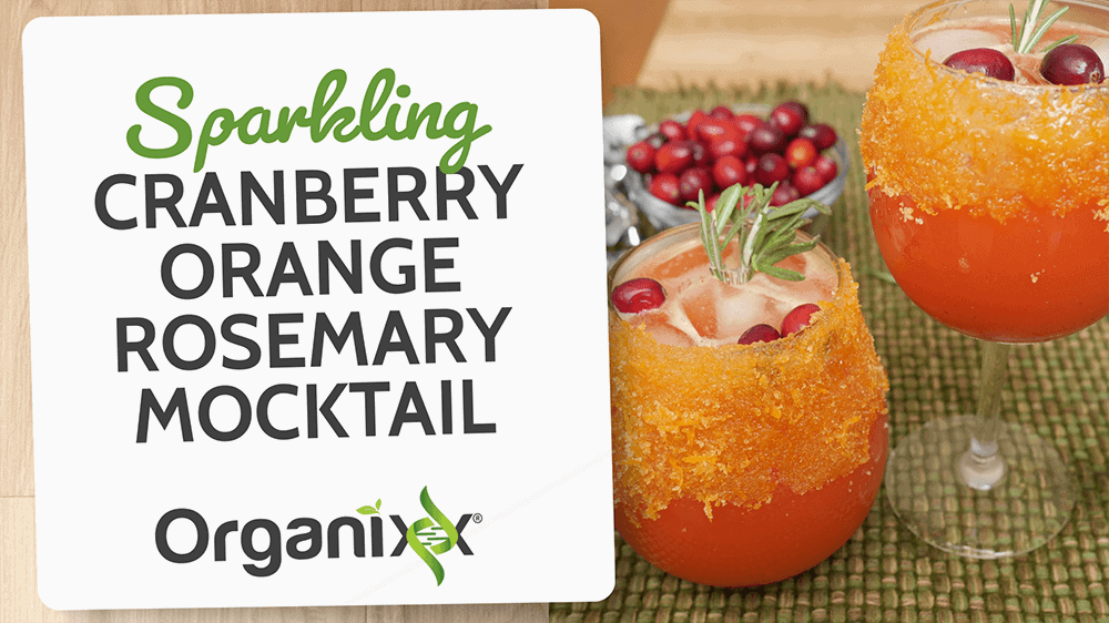 Sparkling Cranberry Orange Rosemary Mocktail