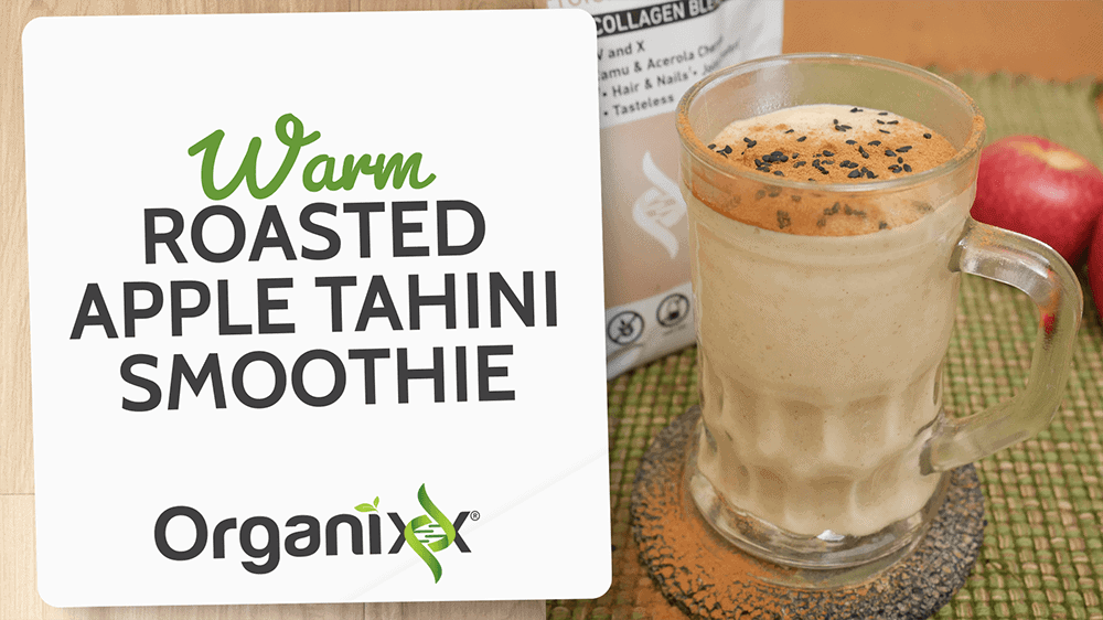 Warm Roasted Apple Tahini Smoothie