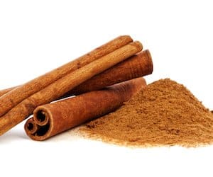 ground cinnamon and cinnamon sticks