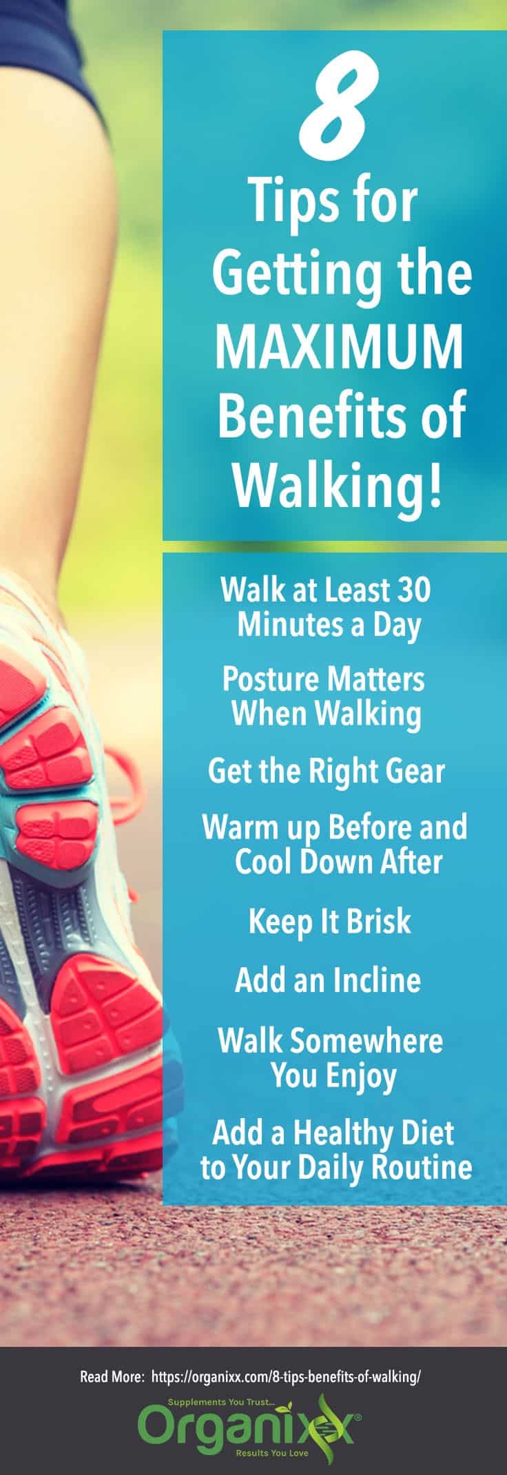 benefits of walking infographic