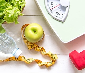 scale and apple for obesity