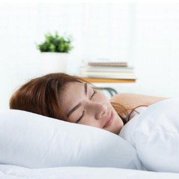 woman sleeping comfortably
